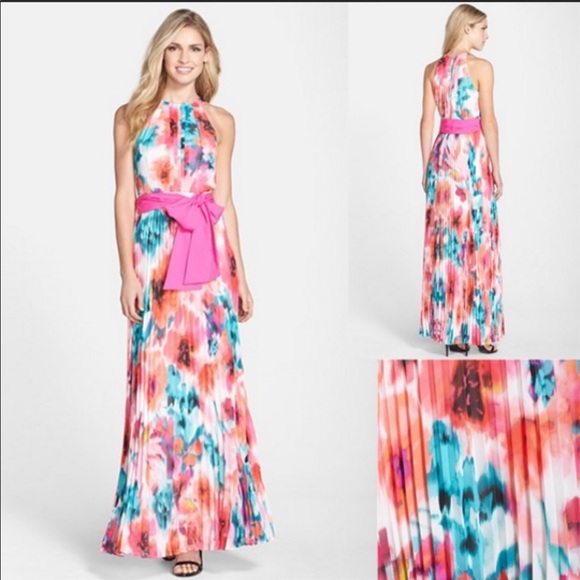 Eliza J Dresses & Skirts - Eliza J Chiffon Maxi Dress *missing pink sash*